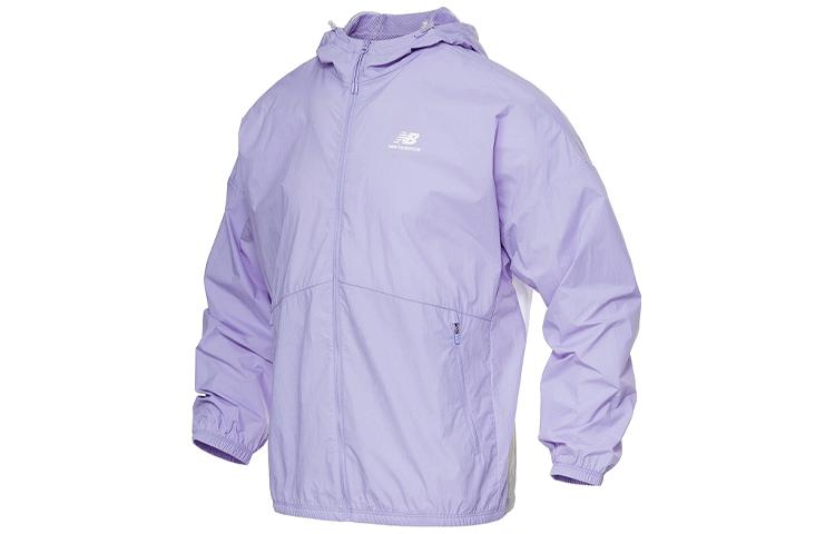 New Balance Logo Print Colorblock Hoodie Jacket Unisex Purple 5AC19013-DV