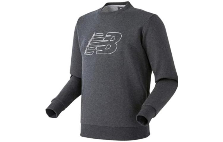 New Balance Logo Print Crewneck Pullover Slim-Fit Sweatshirt Men’s Grey NBNCA11023-17