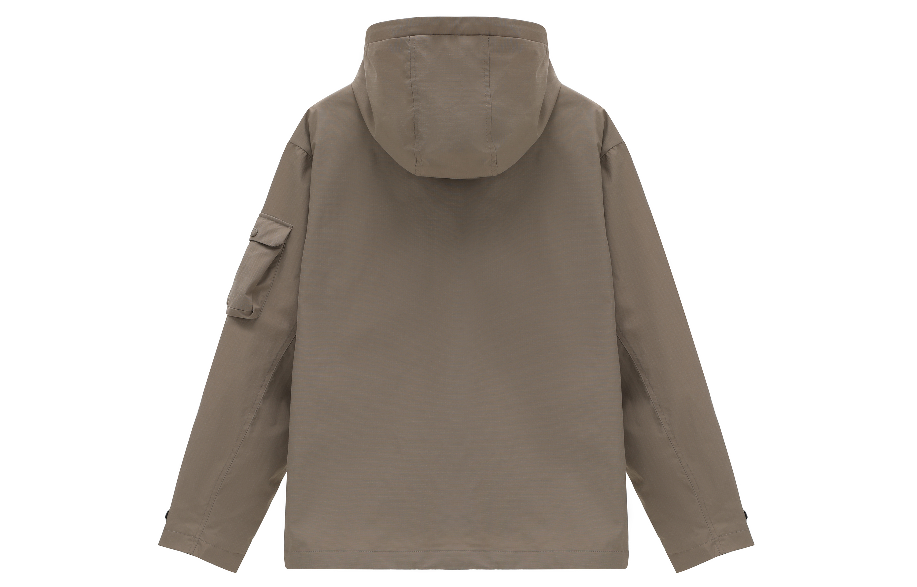 Lookbook New Balance 標誌連帽防風外套 男女同款 亞麻色 AMJ31320-DRI