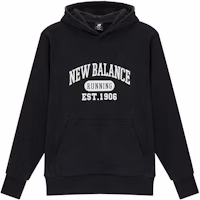 New Balance Logo Print Hoodie Black Unisex Casual Loose Fit for Fall/Winter Style AMT31313-BK New Balance Logo Print Hoodie Black Unisex Casual Loose Fit for Fall/Winter Style AMT31313-BK