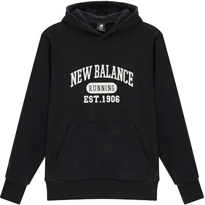 New Balance Logo Print Hoodie Black Unisex Casual Loose Fit for Fall/Winter Style AMT31313-BK Buy New Balance Logo Print Hoodie Black Unisex Casual Loose Fit for Fall/Winter Style AMT31313-BK