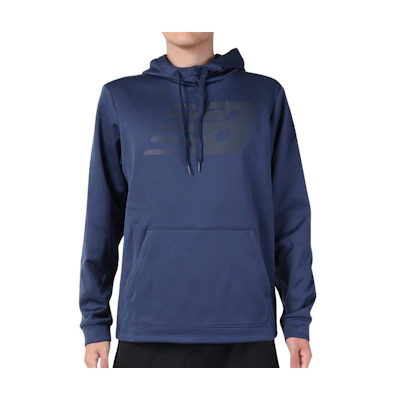 New Balance Logo Print Hoodie Long Sleeve Navy Blue MT23021-NV