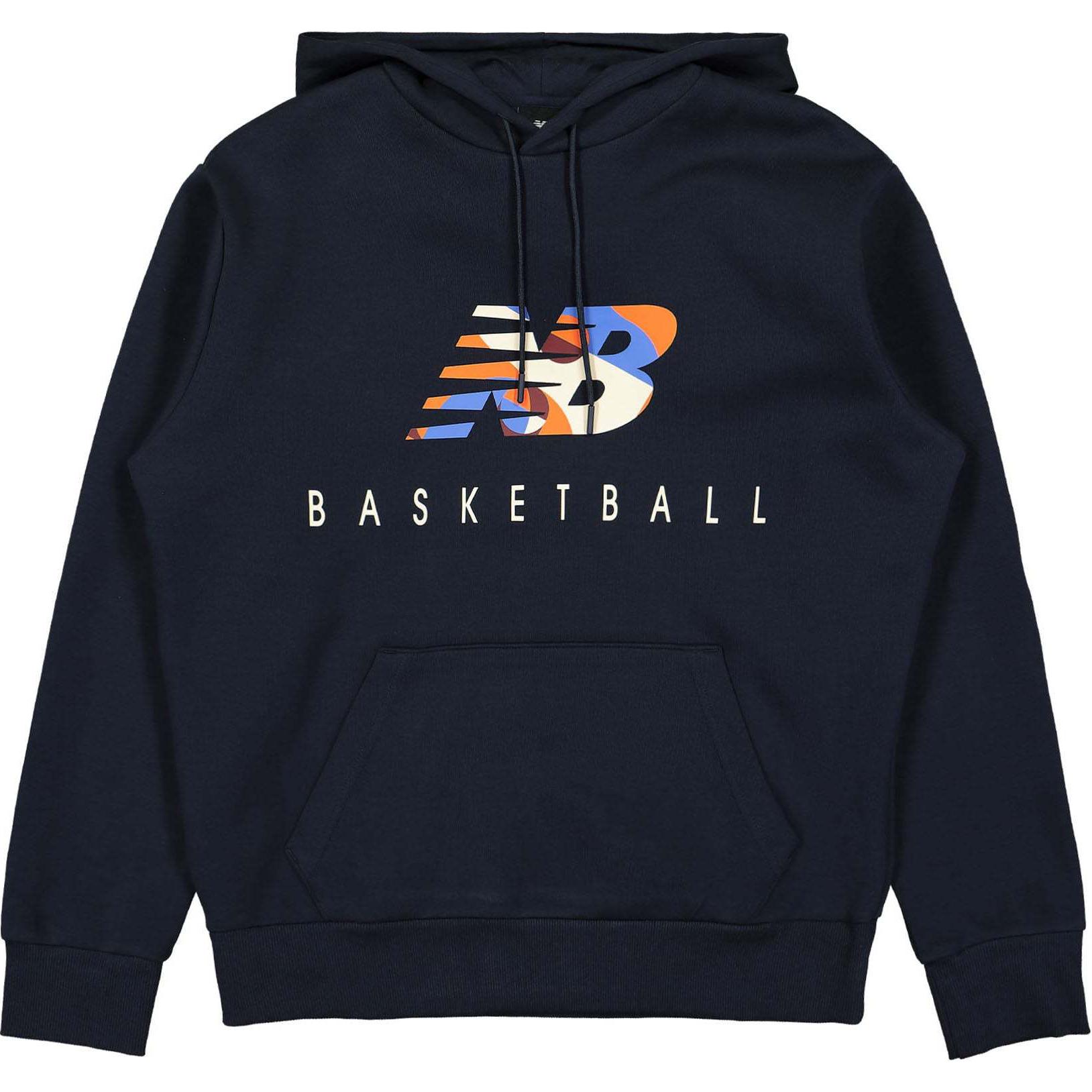 New Balance Logo Print Hoodie Navy Blue () MT23585-ECL