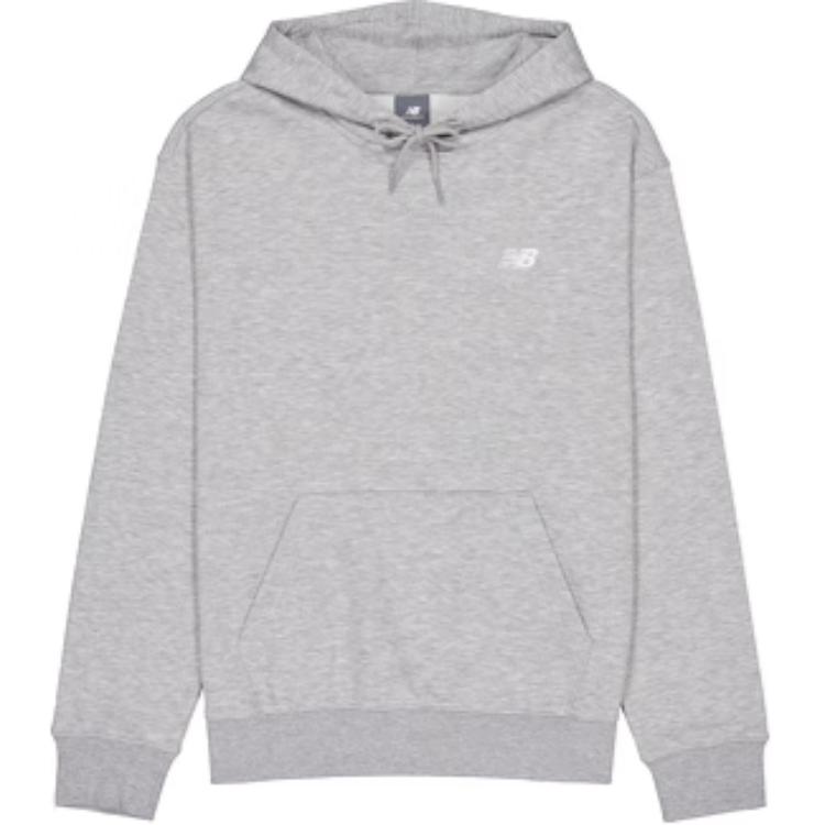 New Balance Logo Print Hoodie Silver Gray Unisex MT41508-AG