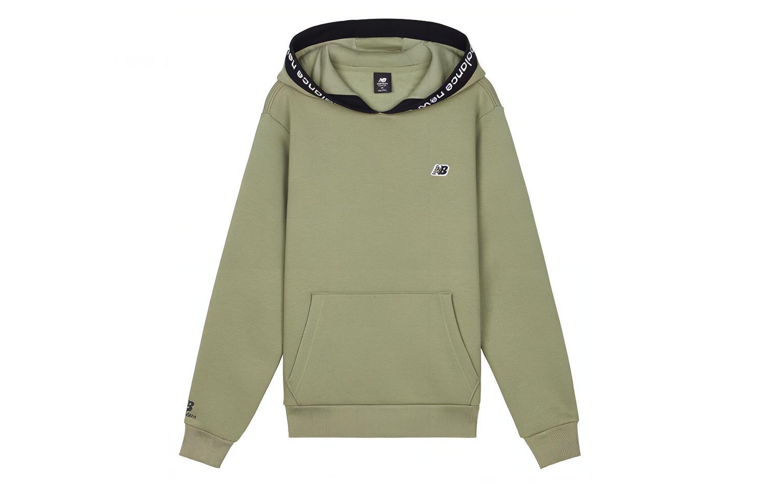 New Balance Logo Print Hoodie Unisex Green AMT03340-FRO