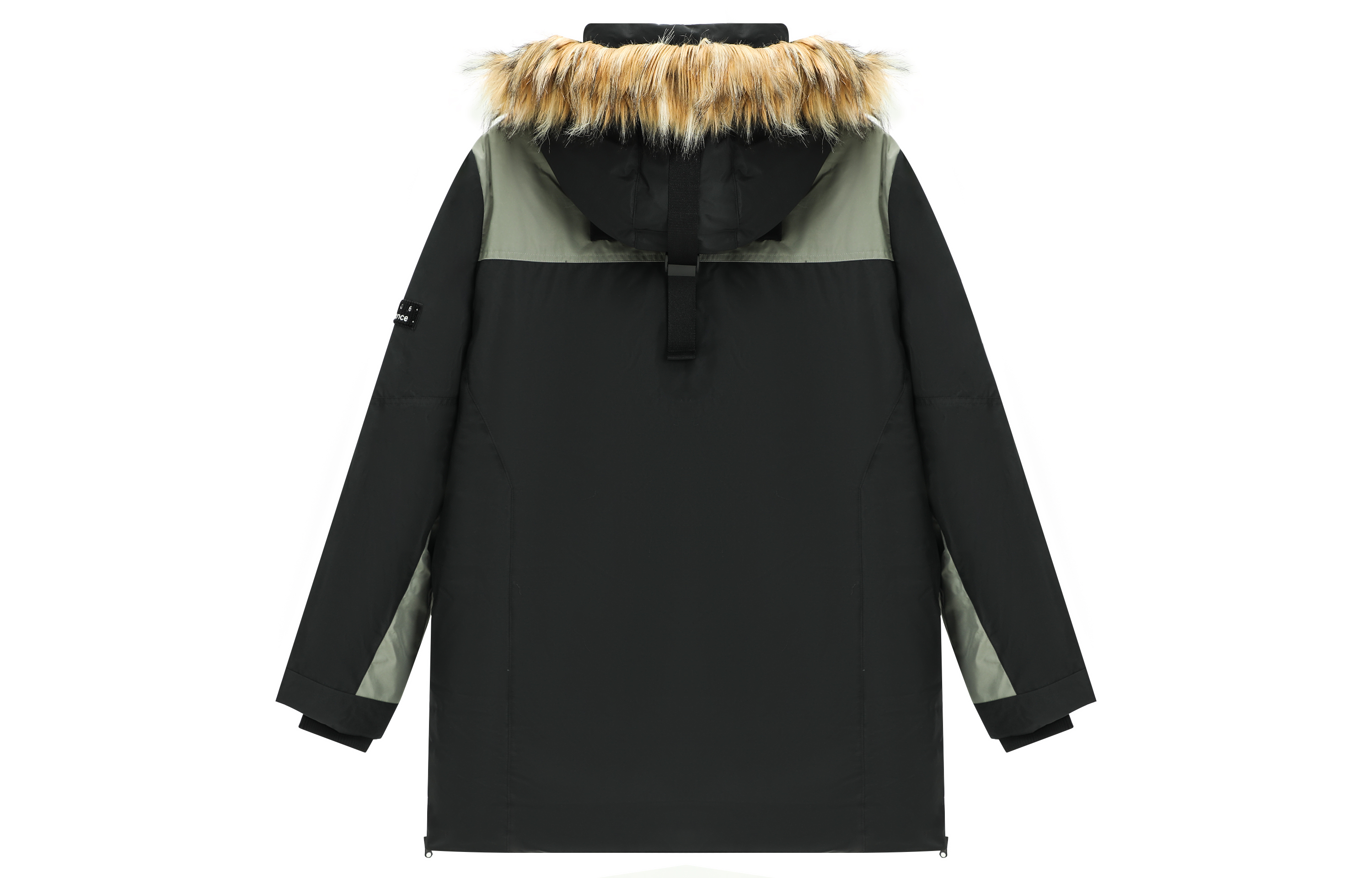 Lookbook New Balance Logo Print Insulated Hooded Down Jacket Unisex Winter Black. AMJ14300-BK