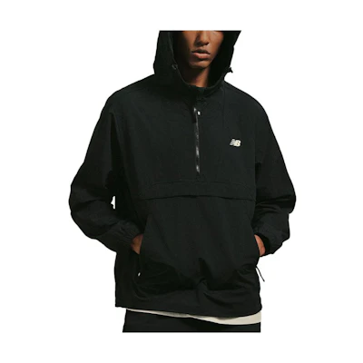 New Balance Logo Print Loose Fit Black Zip Hoodie Jacket NBNAE11023-19