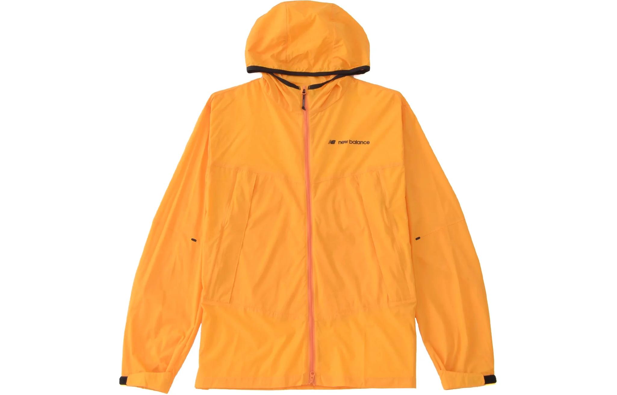 New Balance Logo Print Loose Fit Hoodie Jacket - Glossy Orange AMJ35091-MG