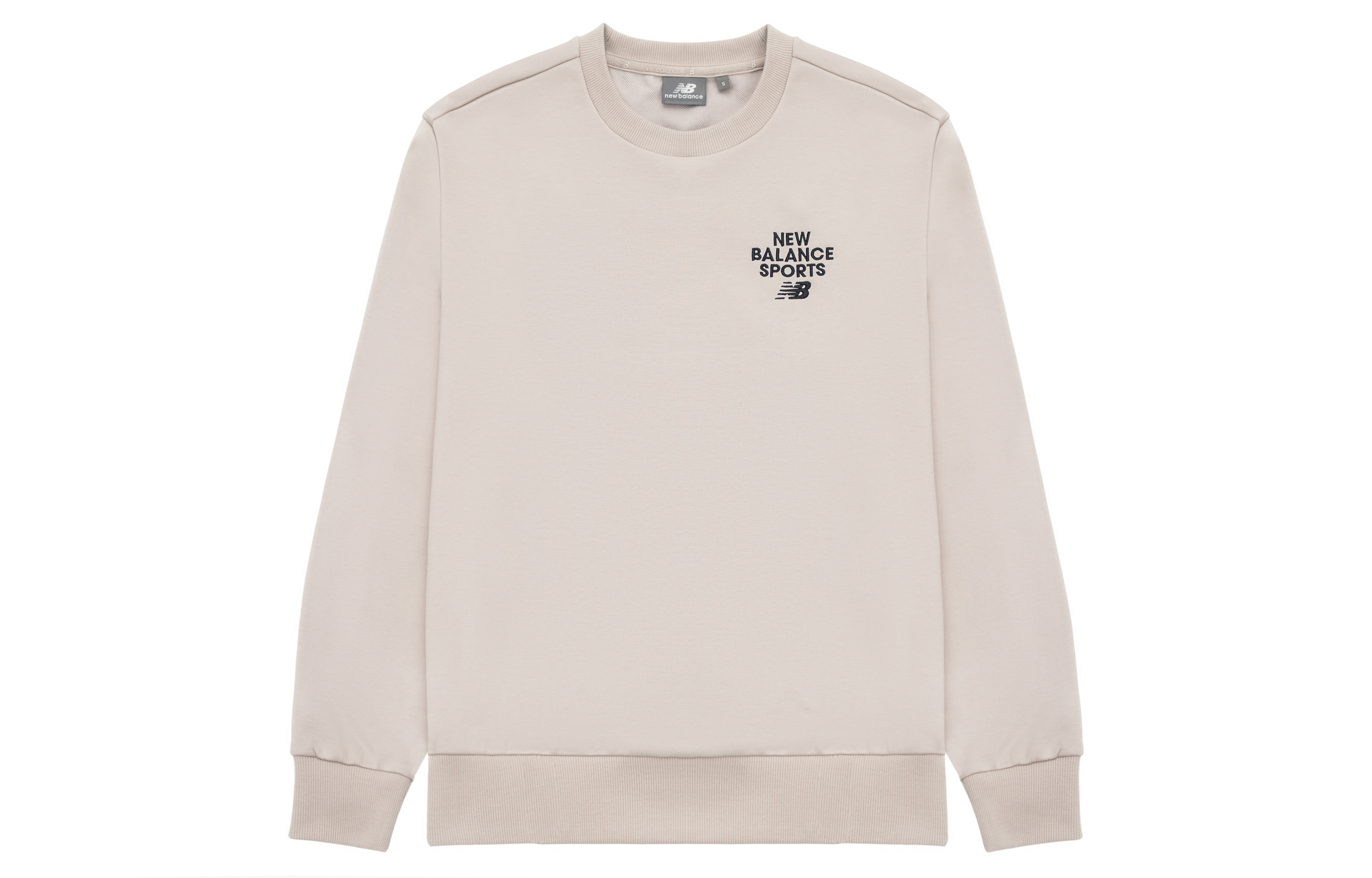 New Balance Logo Print Oversized Crewneck Sweatshirt Khaki Unisex Casual 5CD12023-LBE