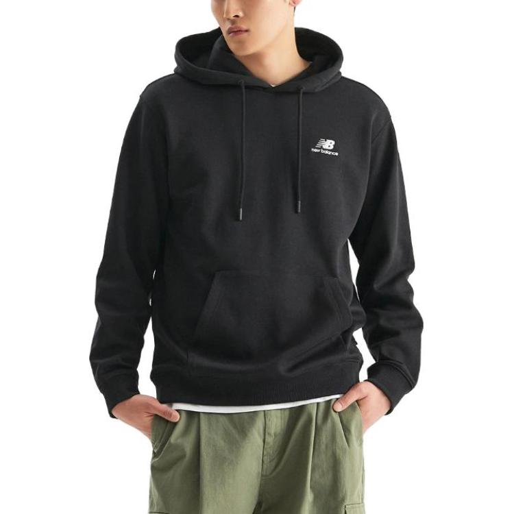 New Balance Logo Print Pullover Hoodie Black () NBN0D31013-19