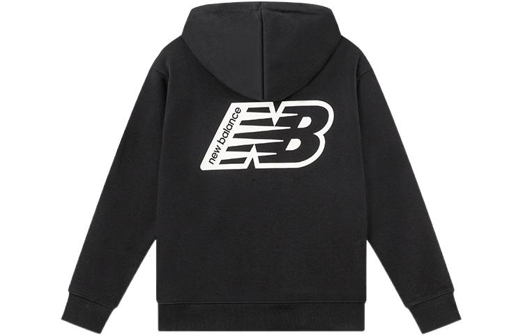 New Balance Logo Print Pullover Hoodie Black AMT23511-BK