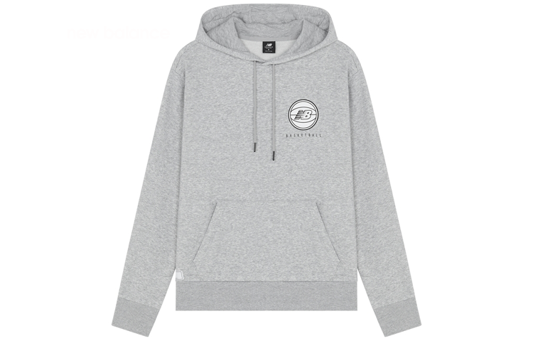 New Balance Logo Print Pullover Hoodie Grey MT13585-AG