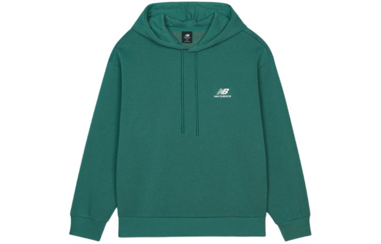 New Balance Logo Print Pullover Hoodie Unisex Deep Green AMT13341-VGN