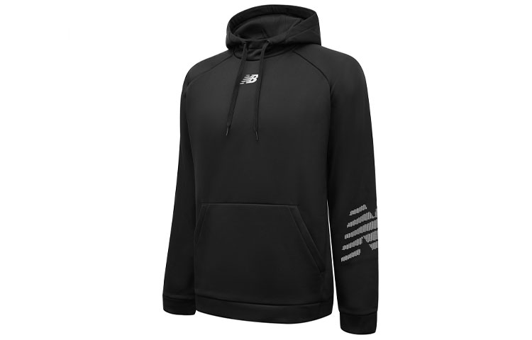 New Balance Logo Print Pullover Sweatshirt Black Casual Wear MT11021-BK