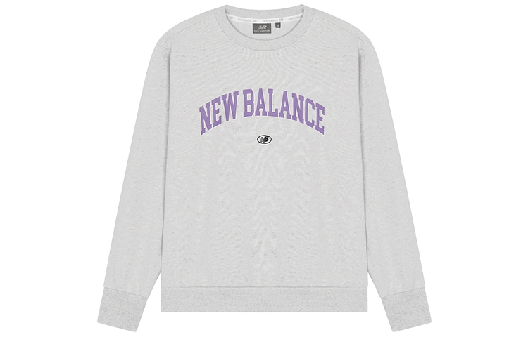 New Balance Logo Print Pullover Sweatshirt Unisex Grey 5CC17083-OA