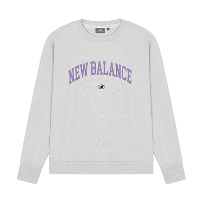 New Balance Logo Print Pullover Sweatshirt Unisex Grey 5CC17083-OA