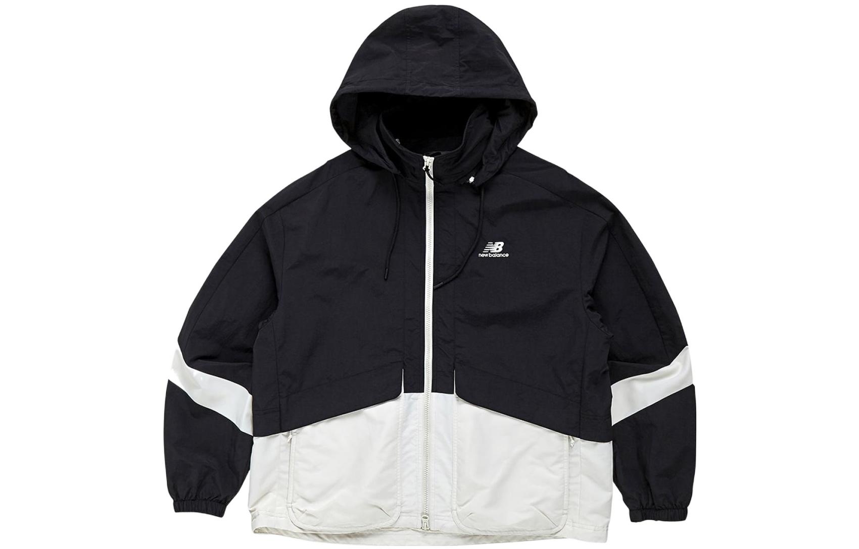 New Balance Logo Print Zip Hoodie Jacket Black (Unisex) NBNMC12013-19