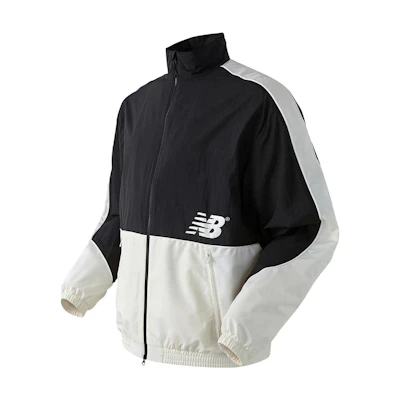 New Balance Logo Printed Casual Patchwork Jacket Unisex Black NBMAC22013-19