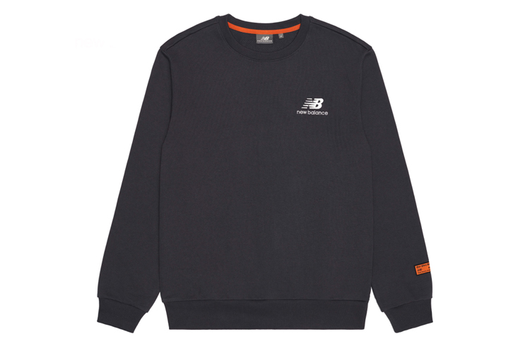 New Balance Logo Printed Crewneck Sweatshirt Unisex Navy Blue NCA34033-DKG