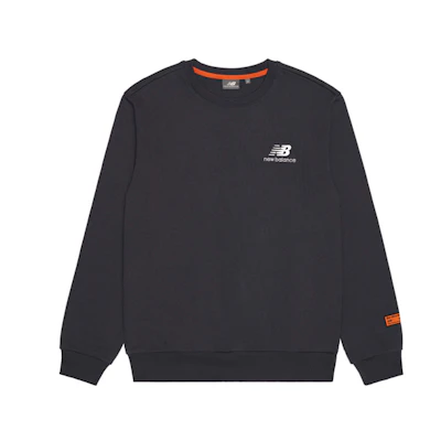 New Balance Logo Printed Crewneck Sweatshirt Unisex Navy Blue NCA34033-DKG
