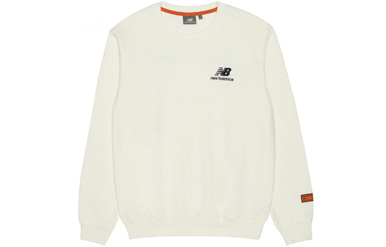 New Balance Logo Printed Crewneck Sweatshirt Unisex - Off-White NCA34033-IV