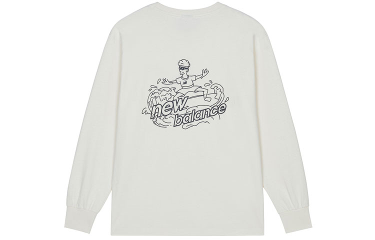 New Balance Logo Printed Crewneck Sweatshirt White () AMT13351-IV
