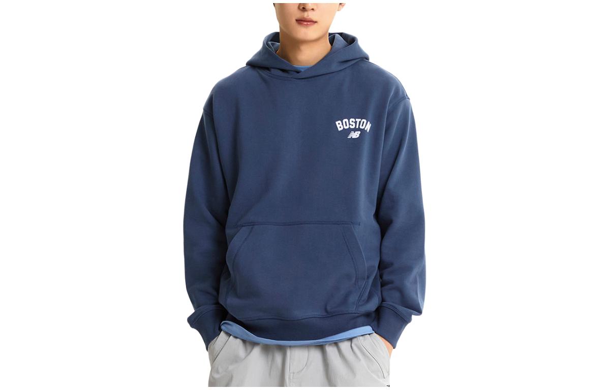 New Balance Logo Printed Hoodie Navy Blue NBN0E2S051-59