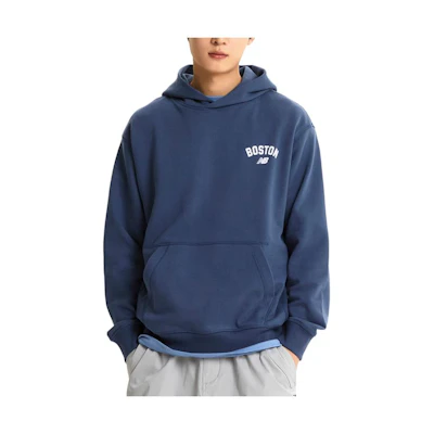 New Balance Logo Printed Hoodie Navy Blue NBN0E2S051-59