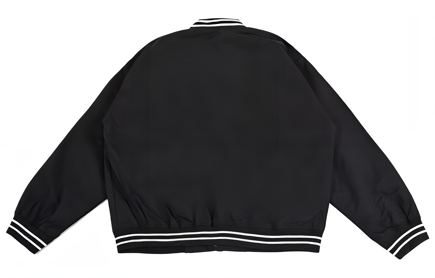 Lookbook New Balance Jaket Hitam Longgar Logo Printed Woven AMJ33362-BK