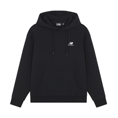 New Balance Logo Printed Pullover Hoodie Unisex Black 5CC18043-BK