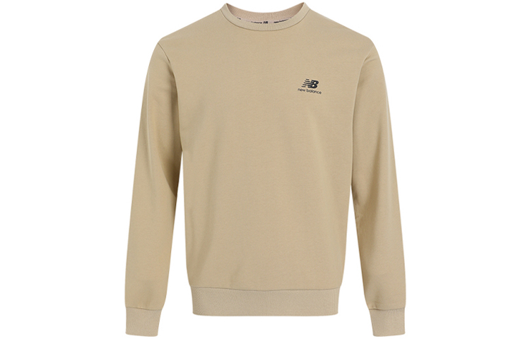 New Balance Logo Printed Pullover Sweatshirt Unisex Khaki Color 5CB33223-BEI