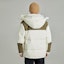 Sizing New Balance Logo Printed Windproof Hooded Down Jacket White Unisex Winter Coat. AMJ24377-CIC