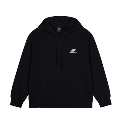 New Balance Logo Pullover Hoodie Unisex Black AMT13341-BK