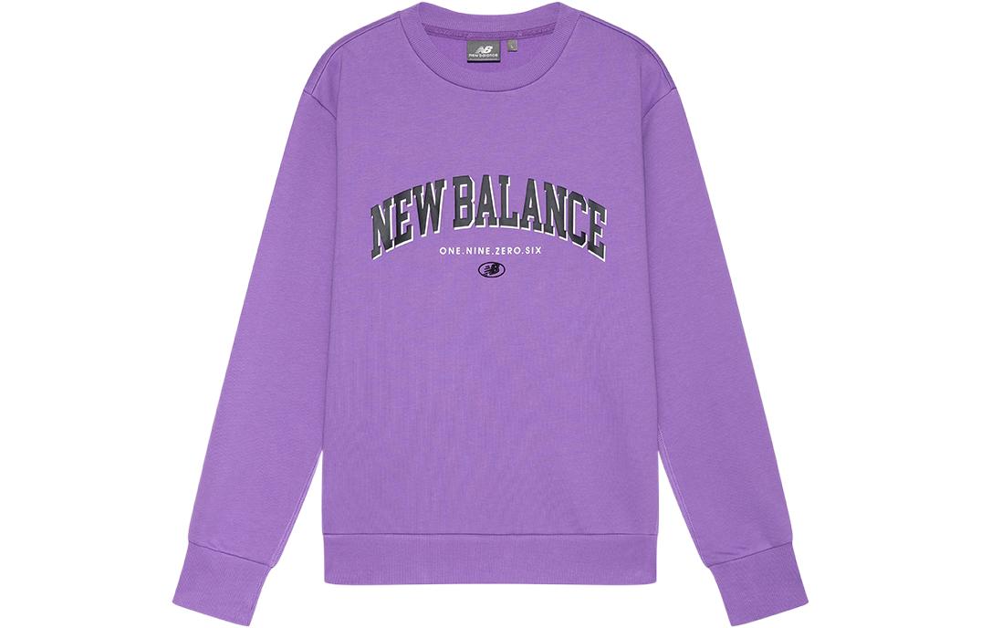 New Balance Logo Purple Crewneck Sweatshirt Unisex 5CC17083-PUR