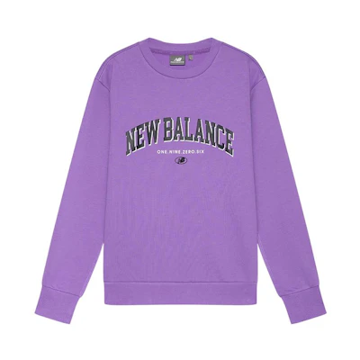 New Balance Logo Purple Crewneck Sweatshirt Unisex 5CC17083-PUR
