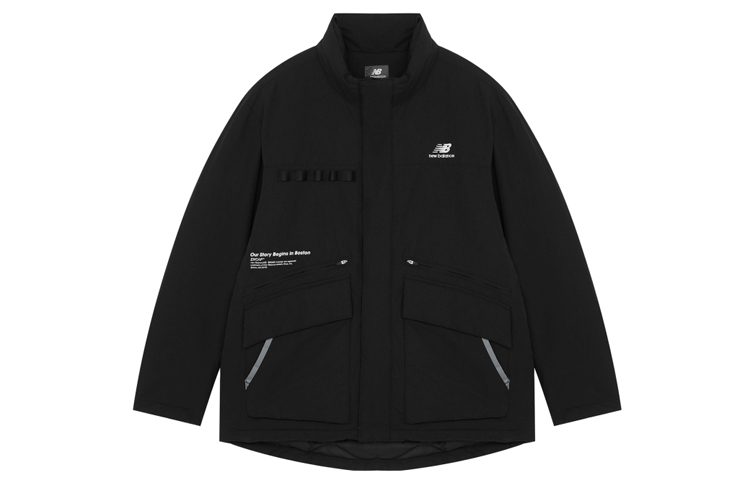 New Balance Logo Stand Collar Puffer Jacket Unisex Black. 5PB42191-BK