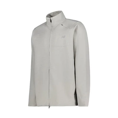 New Balance Logo Track Jacket in Gray and White MJ41178-AG