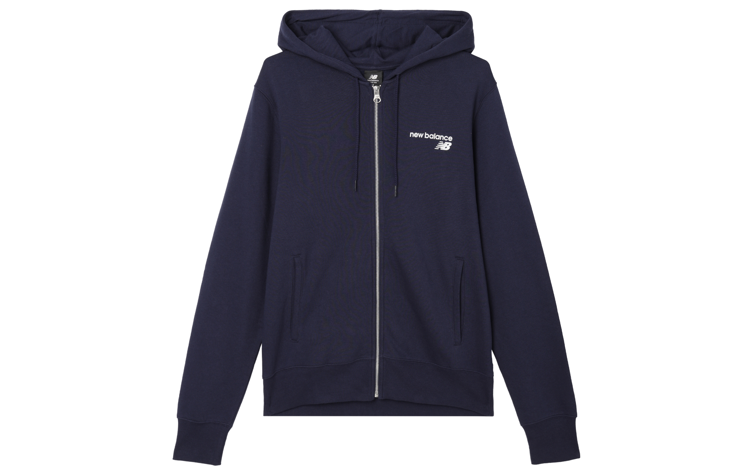 New Balance Logo Zip-Up Hoodie Jacket - Dark Blue MJ03907-PGM