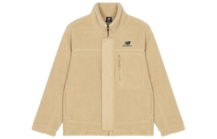 New Balance Logo Zip-Up Stand Collar Jacket Khaki for Men AMJ23351-INC