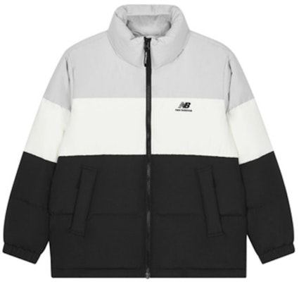 New Balance Logo Zipper Short Puffer Jacket Unisex Light Grey 5PC44283-GR Buy New Balance Logo Zipper Short Puffer Jacket Unisex Light Grey 5PC44283-GR