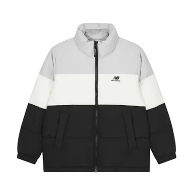 New Balance Logo Zipper Short Puffer Jacket Unisex Light Grey 5PC44283-GR