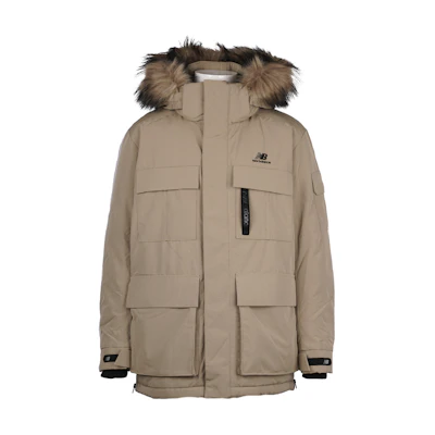 New Balance Long Down Jacket Khaki Winter Warm Puffer Coat NPA46021-BEI