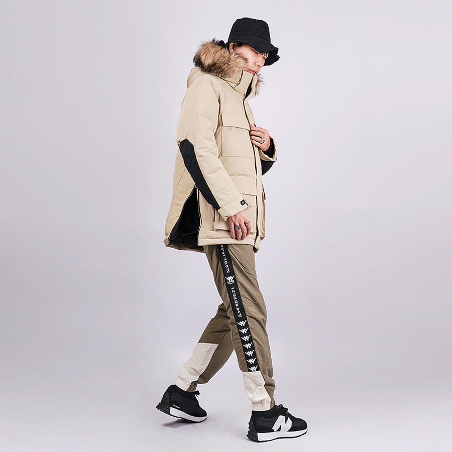 Purchase New Balance Jaket Panjang Khaki Musim Dingin Tebal Hangat Mantel. NPA46021-BEI