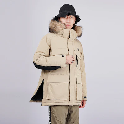 New Balance Jaket Panjang Khaki Musim Dingin Tebal Hangat Mantel. NPA46021-BEI Details for New Balance Jaket Panjang Khaki Musim Dingin Tebal Hangat Mantel. NPA46021-BEI