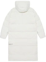 Lookbook New Balance Long White Hooded Down Jacket Unisex Winter Coat. NPD46141-WT