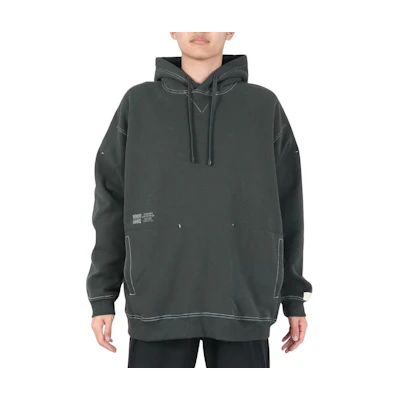 New Balance Loose Fit Hoodie with Alphabet Print in Dark Grey AMT25022-PHM