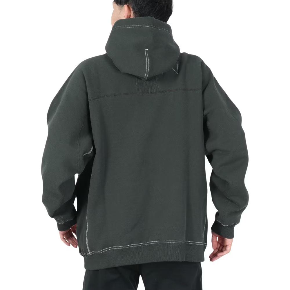 Lookbook 新百伦深灰色字母印花宽松版连帽衫 AMT25022-PHM