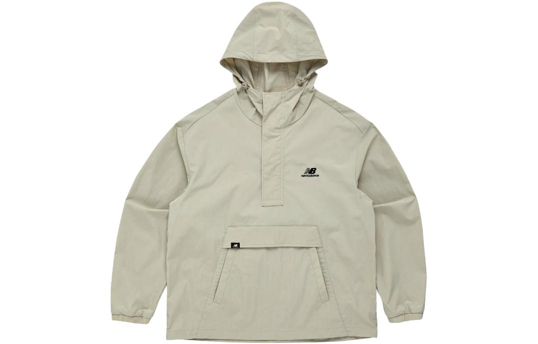 New Balance Loose Fit Logo Hooded Jacket Light Beige NBNAD22333-36