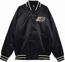 Order New Balance Loose Fit Long Sleeve Jacket with Logo Print MJ33550-BK