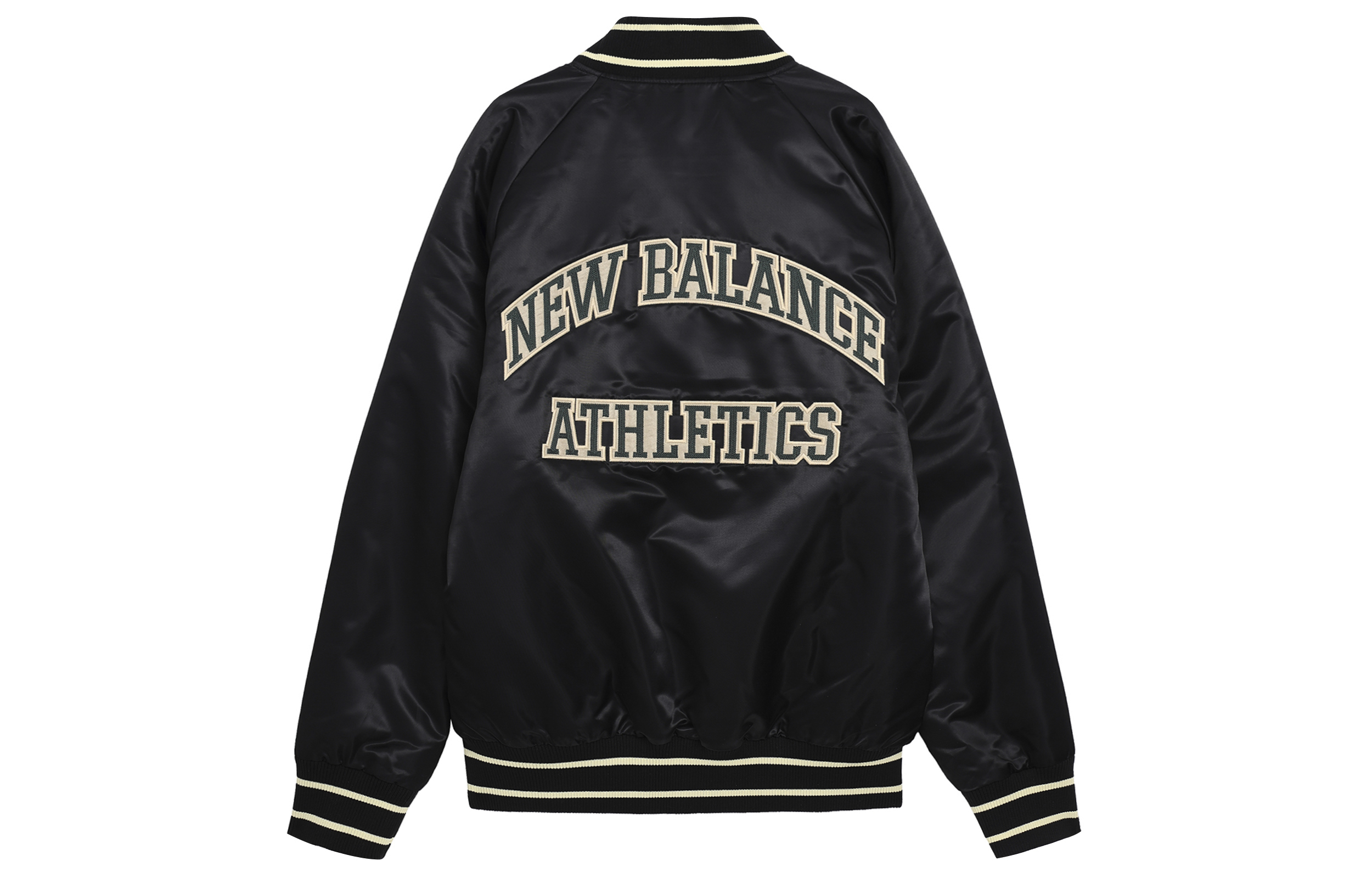 Lookbook 新百伦宽松款长袖夹克带标志印花 MJ33550-BK